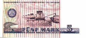 5 Mark der DDR, 1975, Rckseite